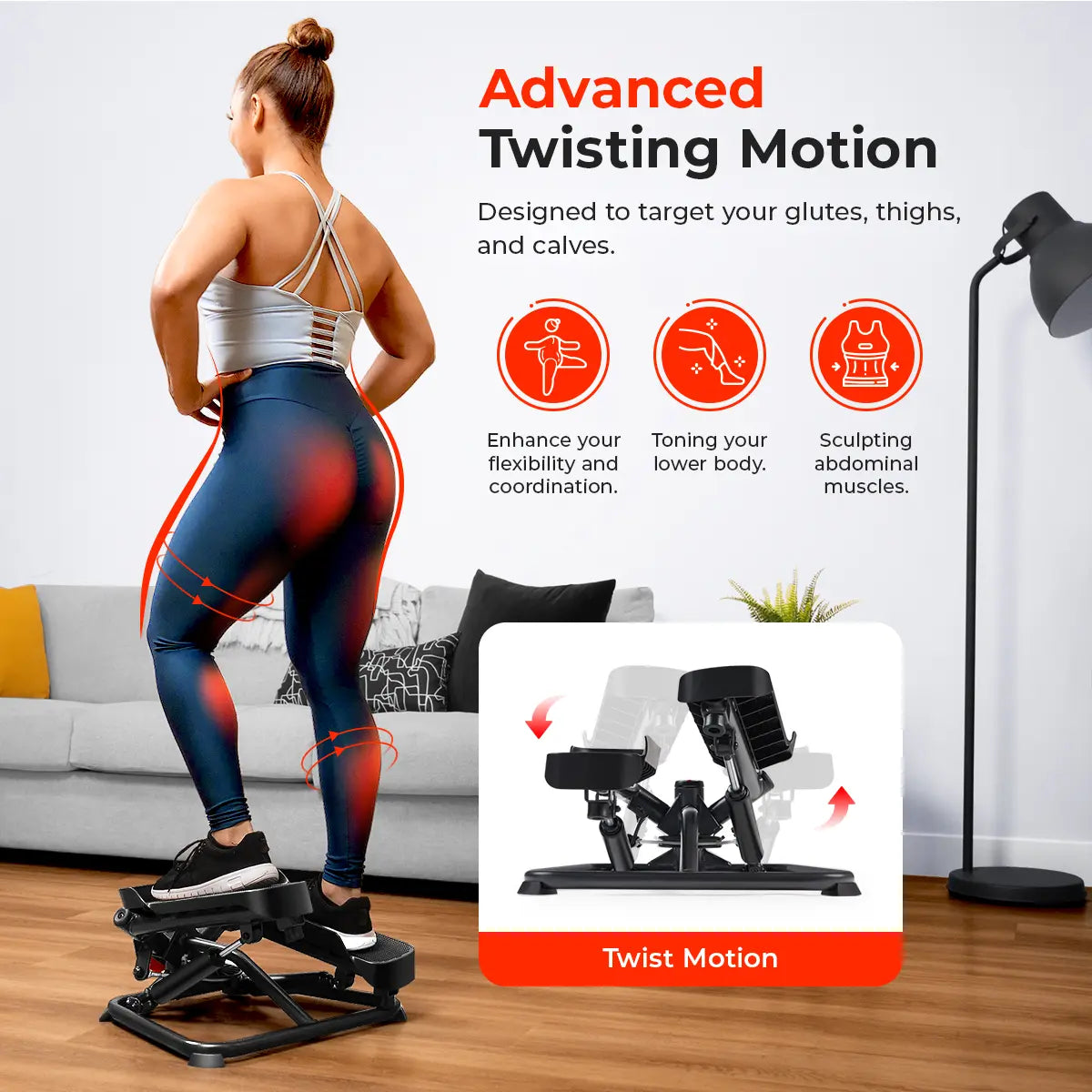 Twist Stair Steppers with Resistance Bands